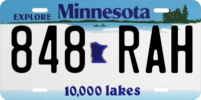 MN license plate 848RAH