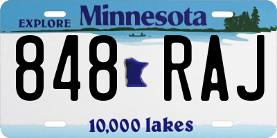 MN license plate 848RAJ