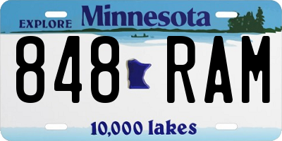 MN license plate 848RAM