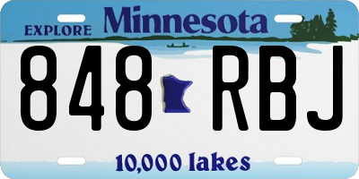 MN license plate 848RBJ