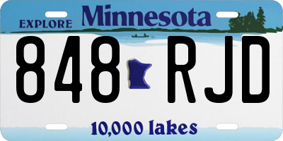 MN license plate 848RJD