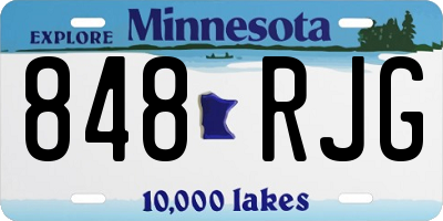 MN license plate 848RJG
