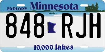 MN license plate 848RJH