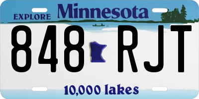MN license plate 848RJT