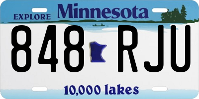 MN license plate 848RJU