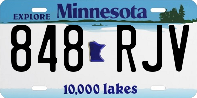 MN license plate 848RJV
