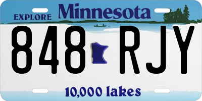 MN license plate 848RJY