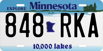 MN license plate 848RKA