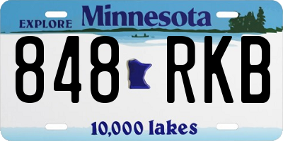 MN license plate 848RKB