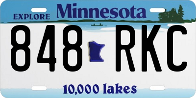 MN license plate 848RKC