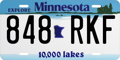 MN license plate 848RKF