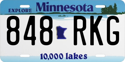 MN license plate 848RKG