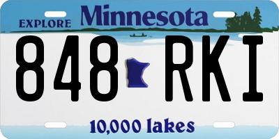 MN license plate 848RKI