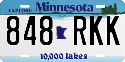 MN license plate 848RKK