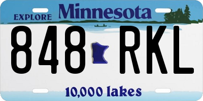 MN license plate 848RKL