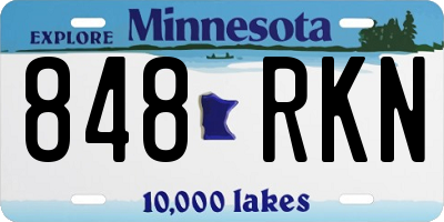 MN license plate 848RKN