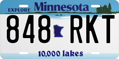 MN license plate 848RKT