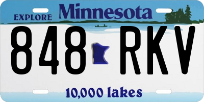 MN license plate 848RKV