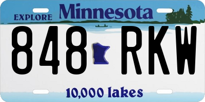MN license plate 848RKW
