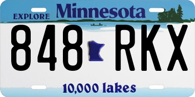 MN license plate 848RKX