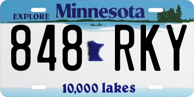 MN license plate 848RKY