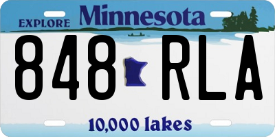 MN license plate 848RLA