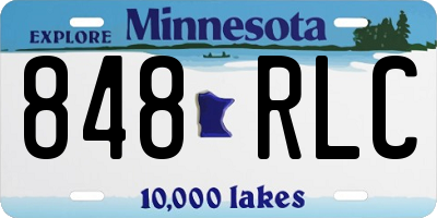 MN license plate 848RLC