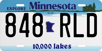 MN license plate 848RLD