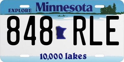 MN license plate 848RLE