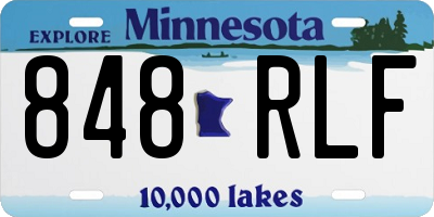 MN license plate 848RLF