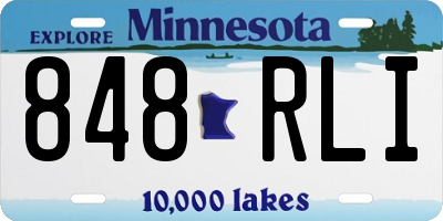 MN license plate 848RLI