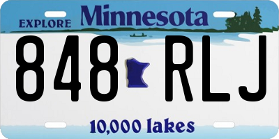 MN license plate 848RLJ