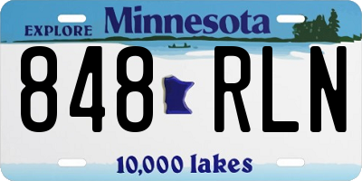 MN license plate 848RLN