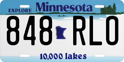 MN license plate 848RLO