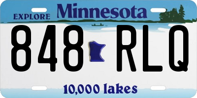 MN license plate 848RLQ