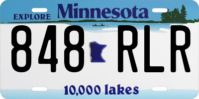 MN license plate 848RLR