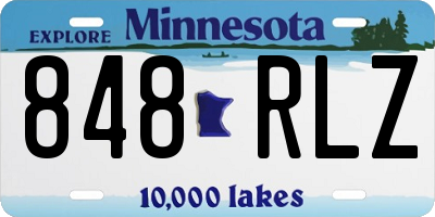 MN license plate 848RLZ