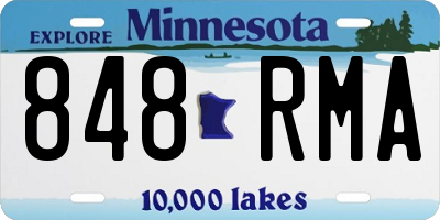 MN license plate 848RMA