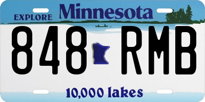 MN license plate 848RMB