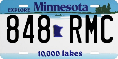 MN license plate 848RMC