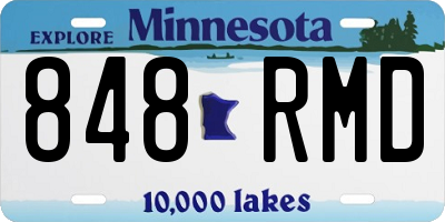 MN license plate 848RMD