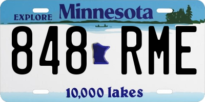 MN license plate 848RME