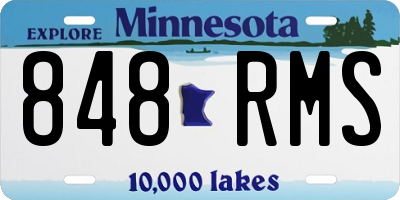 MN license plate 848RMS
