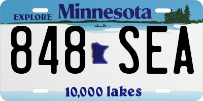 MN license plate 848SEA