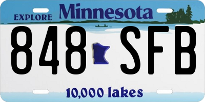 MN license plate 848SFB