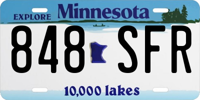 MN license plate 848SFR