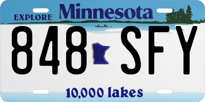 MN license plate 848SFY