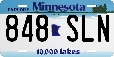 MN license plate 848SLN