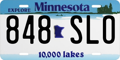 MN license plate 848SLO