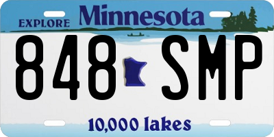 MN license plate 848SMP